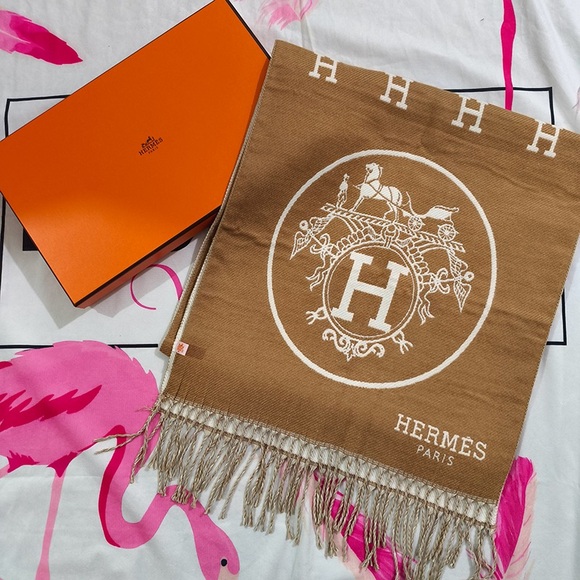 Hermès Cashmere And Silk Blend Long Scarf - Picture 2 of 5